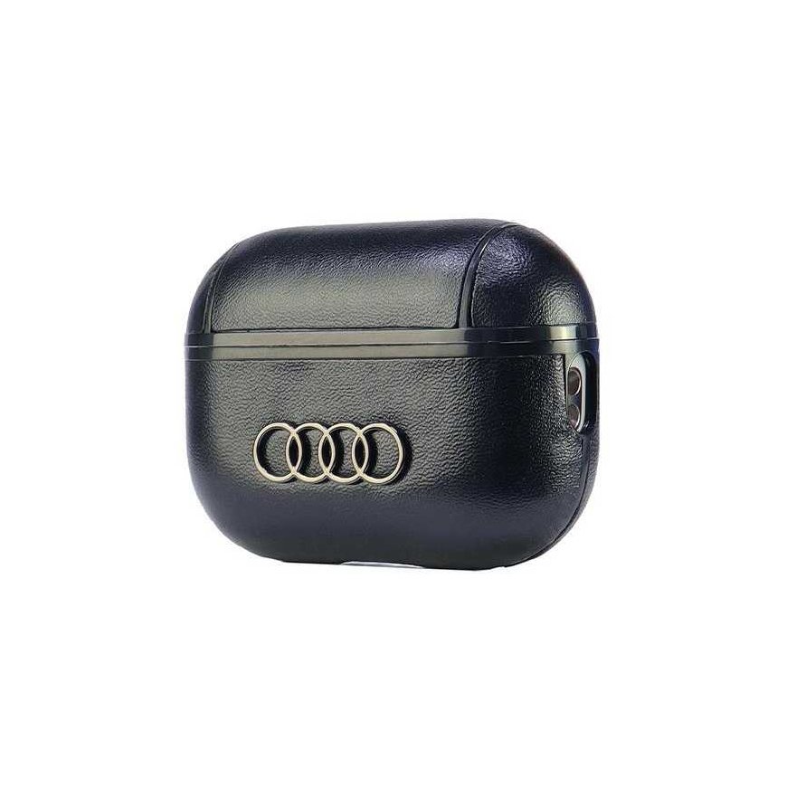 Case Audi Leather Big Logo AirPods Pro 2 cover black/black AU-APP2-GT/D3-BK – 3
