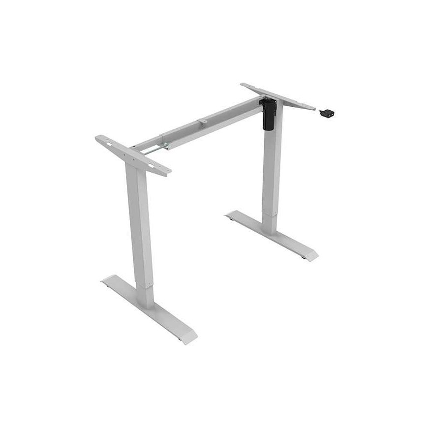 Desk, electrically adjustable, 75x120cm, regulacja rozstawu 500mm, gray, 70 kg nośność, ergo – 3
