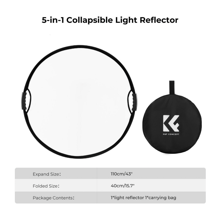 Kampf K&F 5-In-1 Circular Reflector Kit -60cm – 2