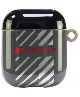 Case Audi IML Sport AirPods 1/2 cover black/ black AUS-IMLAP-RSQ/D1-BK