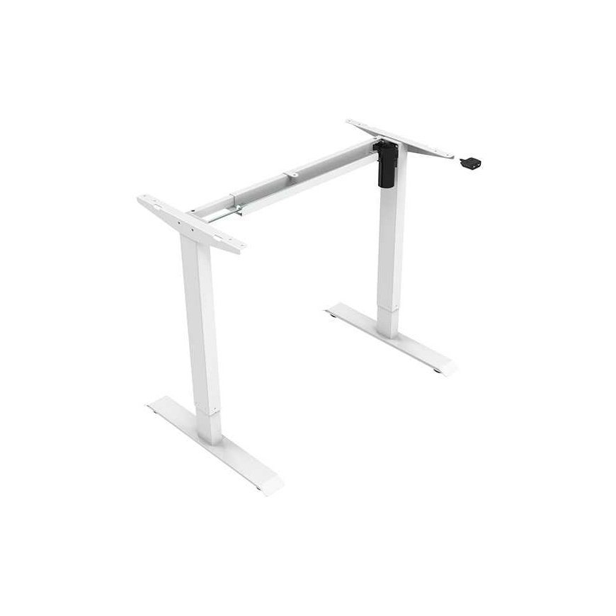 Rašomasis stalas, elektra reguliuojamas, 75x120 cm, tarpai 500 mm, balta, keliamoji galia 70 kg, ergo – 3