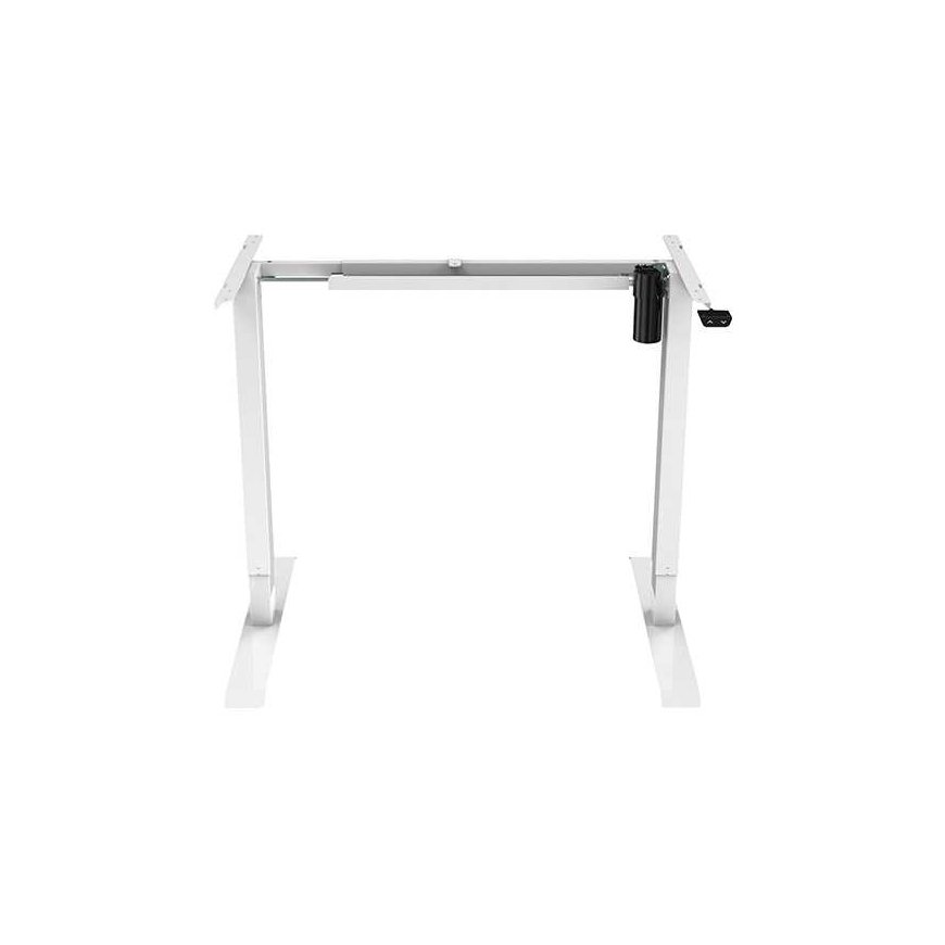 Desk, electrically adjustable, 75x120 cm, gaps 500 mm, white, load capacity 70 kg, ergo – 4