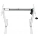 Desk, electrically adjustable, 75x120 cm, gaps 500 mm, white, load capacity 70 kg, ergo