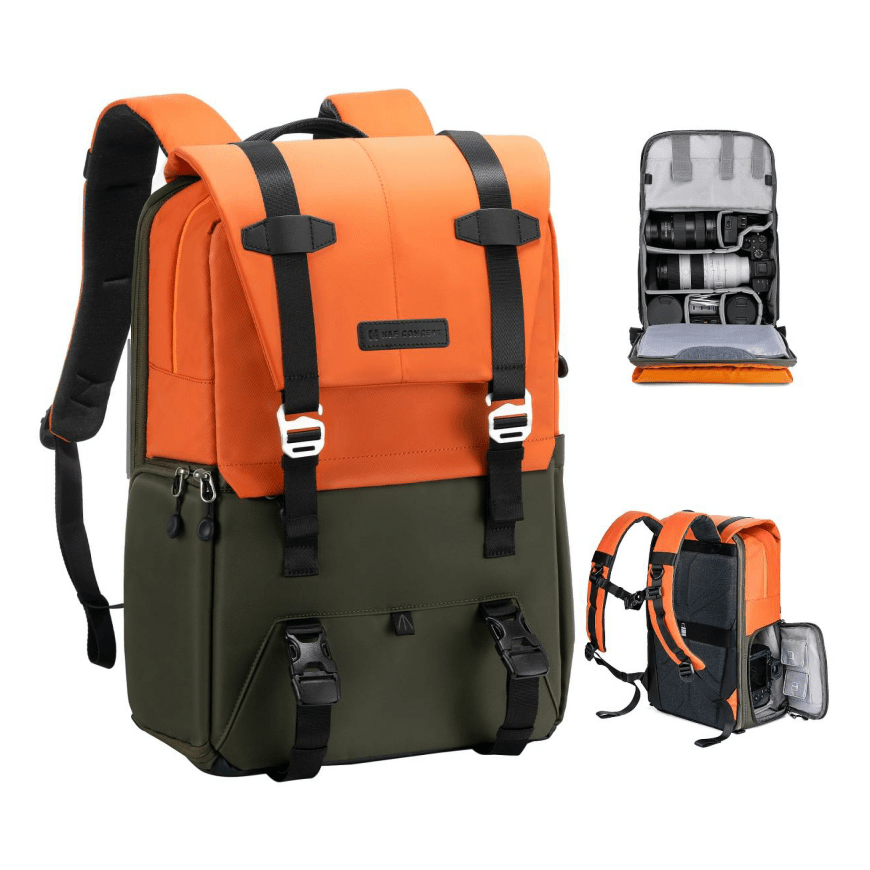 Kampf K&F Concept Urban Wander 20 l photo backpack - oranžinis – 2