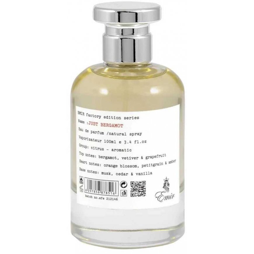 Emir Just Bergamot Factory Edition perfume water spray 100ml