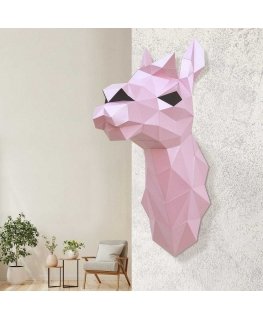 Beldizart WIZARDI 3D Paper Craft Models Lama (Pink) PP-1LAM-PIN