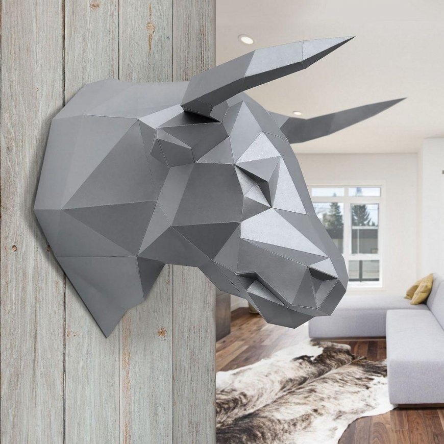Beldizart Wizardi 3D Papercraft Kit Bull PP-1BUL-SLV – 2