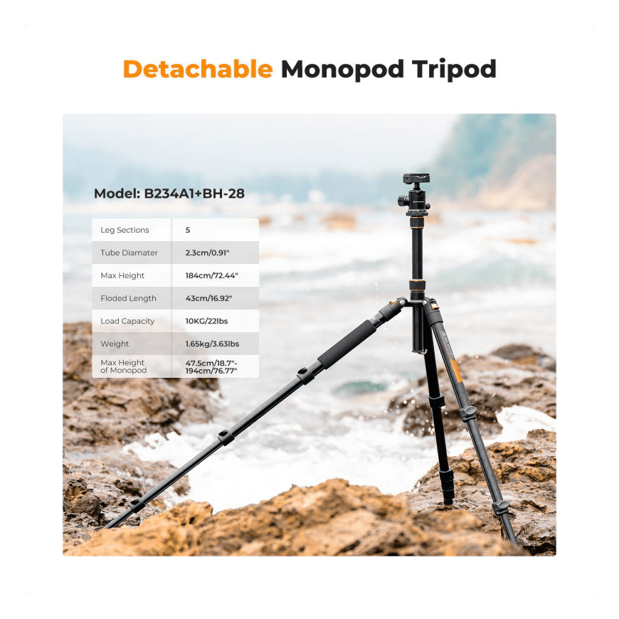 Kampf K&F Concept B234A1 tripod with BH-28 ball head – 2