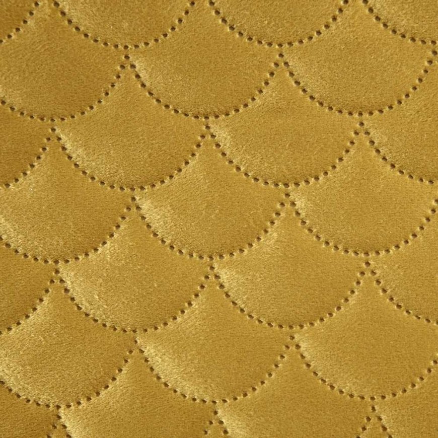 Decorative bedspread 220x240 Ariel mustard velor Eurofirany – 3