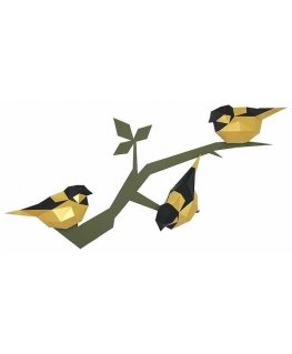 Beldizart Wizardi 3D Papercraft Kit Birds (Gold) PP-1PTC-2GB