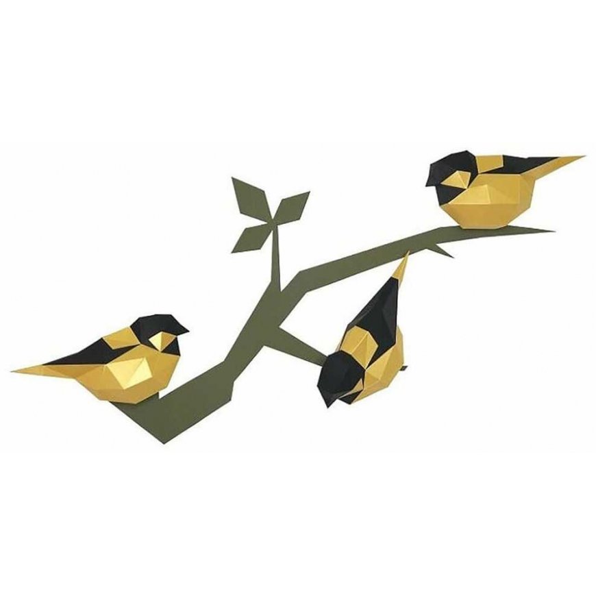 Beldizart Wizardi 3D Papercraft Kit Birds (Gold) PP-1PTC-2GB