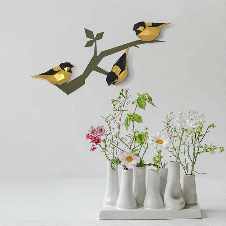 Beldizart Wizardi 3D Papercraft Kit Birds (auksinis) PP-1PTC-2GB – 2