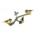Beldizart Wizardi 3D Papercraft Kit Birds (Gold) PP-1PTC-2GB Beldizart Wizardi 3D Papercraft Kit Birds (Gold) PP-1PTC-2GB