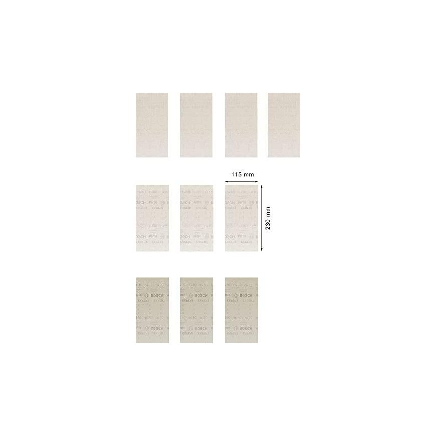 Šlifavimo tinklelis Bosch M480 115x230 mm P80/120/180 10 vnt. – 2