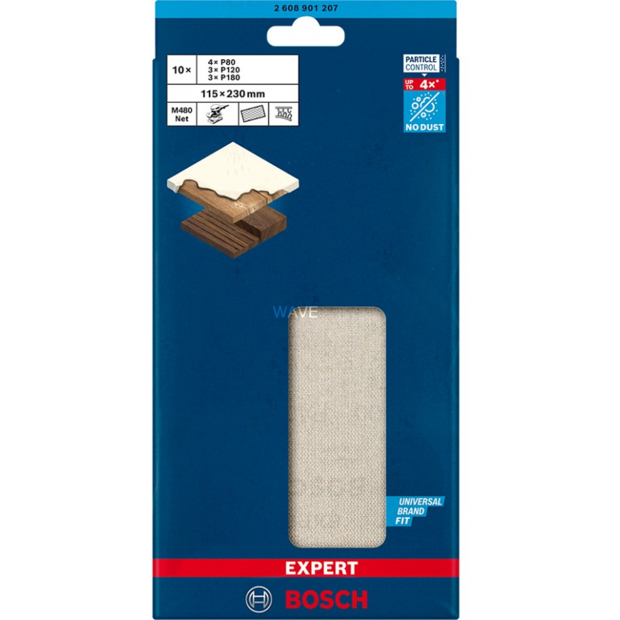 Šlifavimo tinklelis Bosch M480 115x230 mm P80/120/180 10 vnt. – 4