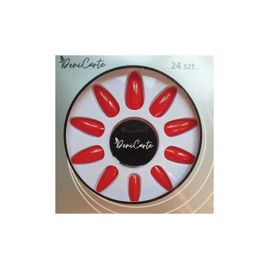 Deni Carte Tipsy Żelowe - sztuczne paznokcie, different colors - Red Classic | Classic Red – 2