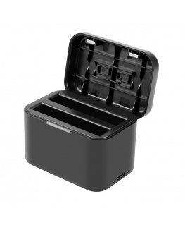 Charging case for batteries and memory cards PULUZ for Insta360 X4 (black)