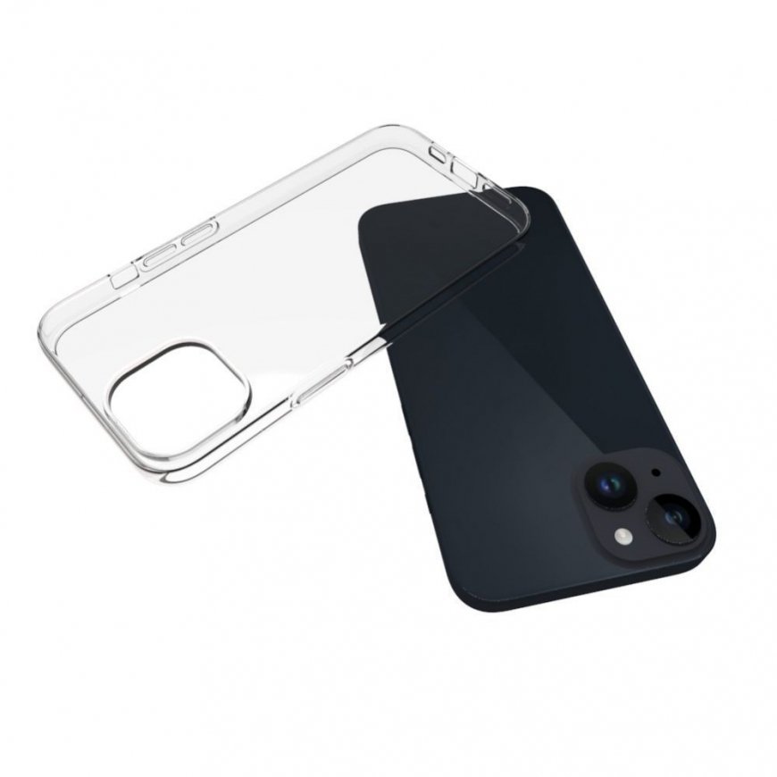 Apple iPhone 15 Clear Silicone Case 1.5mm TPU Transparent