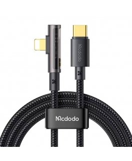 McDodo CA-3390 36W 1.2m USB-C to Lightning angle cable (black)