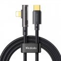 McDodo CA-3390 36W 1.2m USB-C to Lightning angle cable (black) McDodo CA-3390 36W 1.2m USB-C to Lightning angle cable (black)