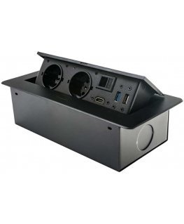 Spacetronik SPS-D26B V2 openable tabletop socket