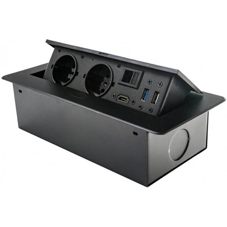 Spacetronik SPS-D26B V2 openable tabletop socket