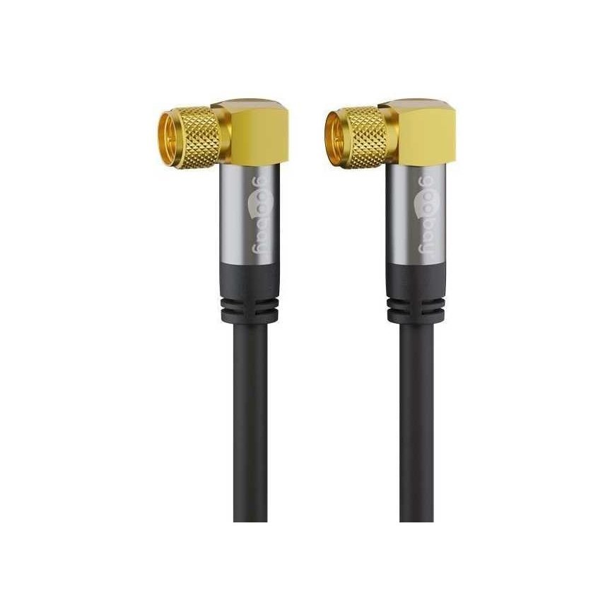 FF SAT Juoda Angled Goobay 5m antenos jungtis