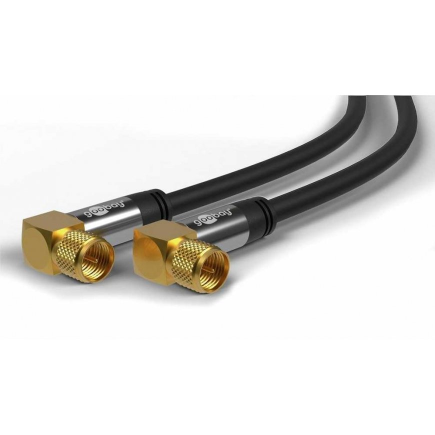 FF SAT Black Angled Goobay 5m antenna connector – 2