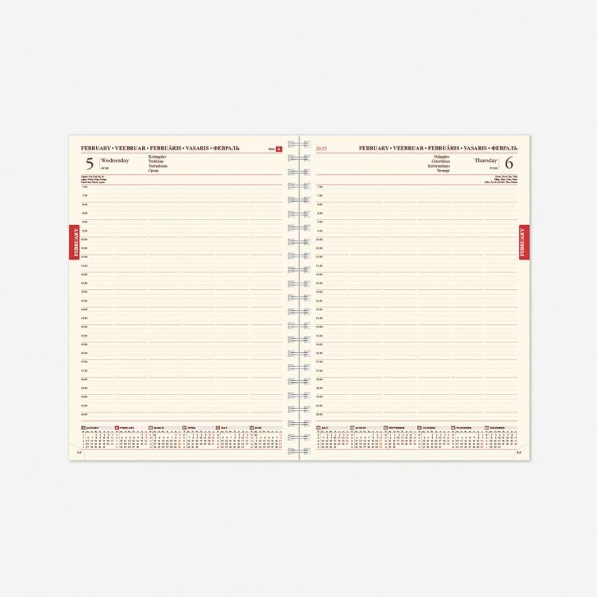 Timer Calendar SENATOR DAY Spirex 2025, A4, PU, dark blue – 2