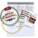Simplicity Creative Corp Merry Christmas Wooden Bow Cross Stitch Kit D72-76043 Simplicity Creative Corp Merry Christmas Wooden Bow Cross Stitch Kit D72-76043