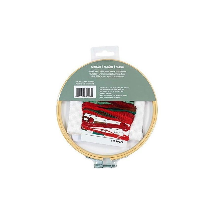 Simplicity Creative Corp Merry Christmas Wooden Bow Cross Stitch Kit D72-76043 – 3
