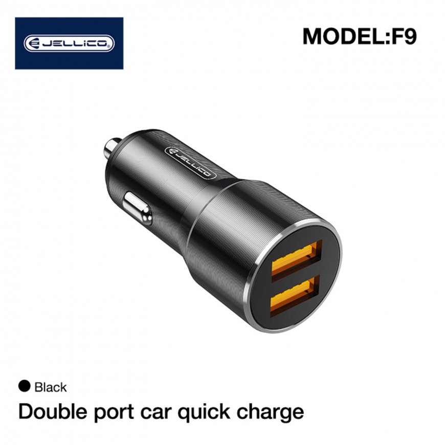Jellico F9 36W Компактная Авто DC 12-24V Двух гнезд 18W USB 3.1A – 3