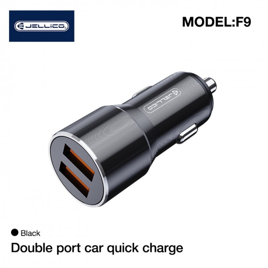 Jellico F9 36W Компактная Авто DC 12-24V Двух гнезд 18W USB 3.1A – 5