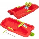Enero PLASTIC SLEDGE WITH BRAKE AND HAND ADAŚ 84x43x25cm RED Enero PLASTIC SLEDGE WITH BRAKE AND HAND ADAŚ 84x43x25cm RED