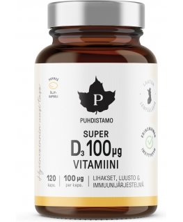 Puhdistamo Super D-vitamiini 100ug, 120kaps