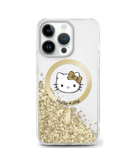 Case Hello Kitty HKHMP16XLGDIH iPhone 16 Pro Max 6.9" white gold/white gold hardcase Liquid Glitter Fever MagSafe