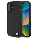 Dėklas BMW BMHMP16S23RDDK iPhone 16 6.1" juoda/juodas hardcase Sign Leather Diamond Metal Logo MagSafe Dėklas BMW BMHMP16S23RDDK iPhone 16 6.1" juoda/juodas hardcase Sign Leather Diamond Metal Logo MagSafe