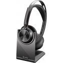 Poly Voyager Focus 2 Bluetooth headset with charging stand, Microsoft Teams certified Poly Voyager Focus 2 Bluetooth headset with charging stand, Microsoft Teams certified
