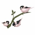 Beldizart Wizardi 3D Papercraft Kit Birds (rožinės spalvos) PP-1PTC-2PB Beldizart Wizardi 3D Papercraft Kit Birds (rožinės spalvos) PP-1PTC-2PB