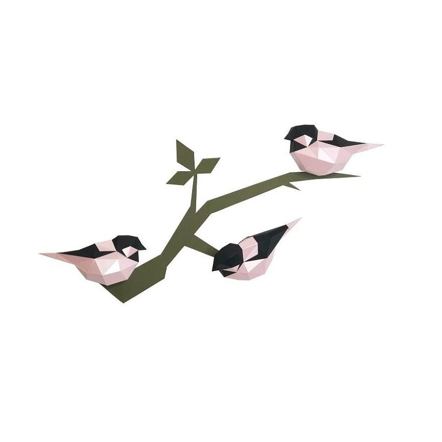 Beldizart Wizardi 3D Papercraft Kit Birds (rožinės spalvos) PP-1PTC-2PB – 2