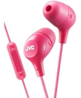 JVC HA-FX38M-P-E Marshmallow Headphones with remote & microphone Pink