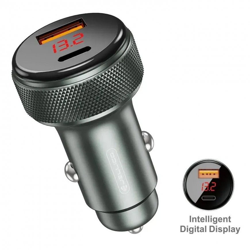 Jellico F13 52.5W Metal Dual Port Car Fast Adaptive Charger USB