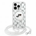 Case Karl Lagerfeld KLHMP16XHCKCKLCT iPhone 16 Pro Max 6.9" transparent hardcase IML Crossbody Monogram Karl & Choupette Head Ma Case Karl Lagerfeld KLHMP16XHCKCKLCT iPhone 16 Pro Max 6.9" transparent hardcase IML Crossbody Monogram Karl & Choupette Head Ma