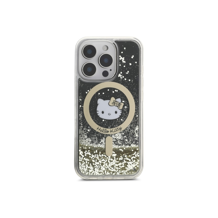 Case Hello Kitty HKHMP16XLGDIK iPhone 16 Pro Max 6.9" black gold/black gold hardcase Liquid Glitter Fever MagSafe – 3