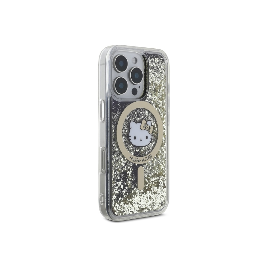 Case Hello Kitty HKHMP16XLGDIK iPhone 16 Pro Max 6.9" black gold/black gold hardcase Liquid Glitter Fever MagSafe – 4