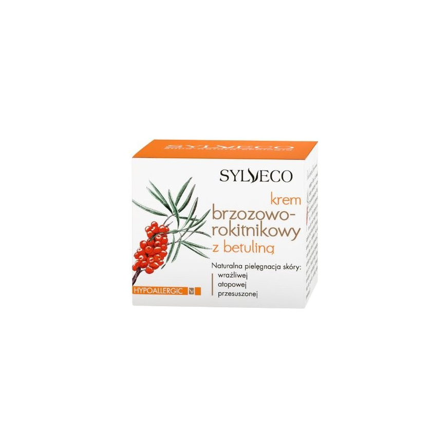 Sylveco beržo ir šaltalankio kremas su betulinu - senėjimą stabdantis veido kremas, 50ml