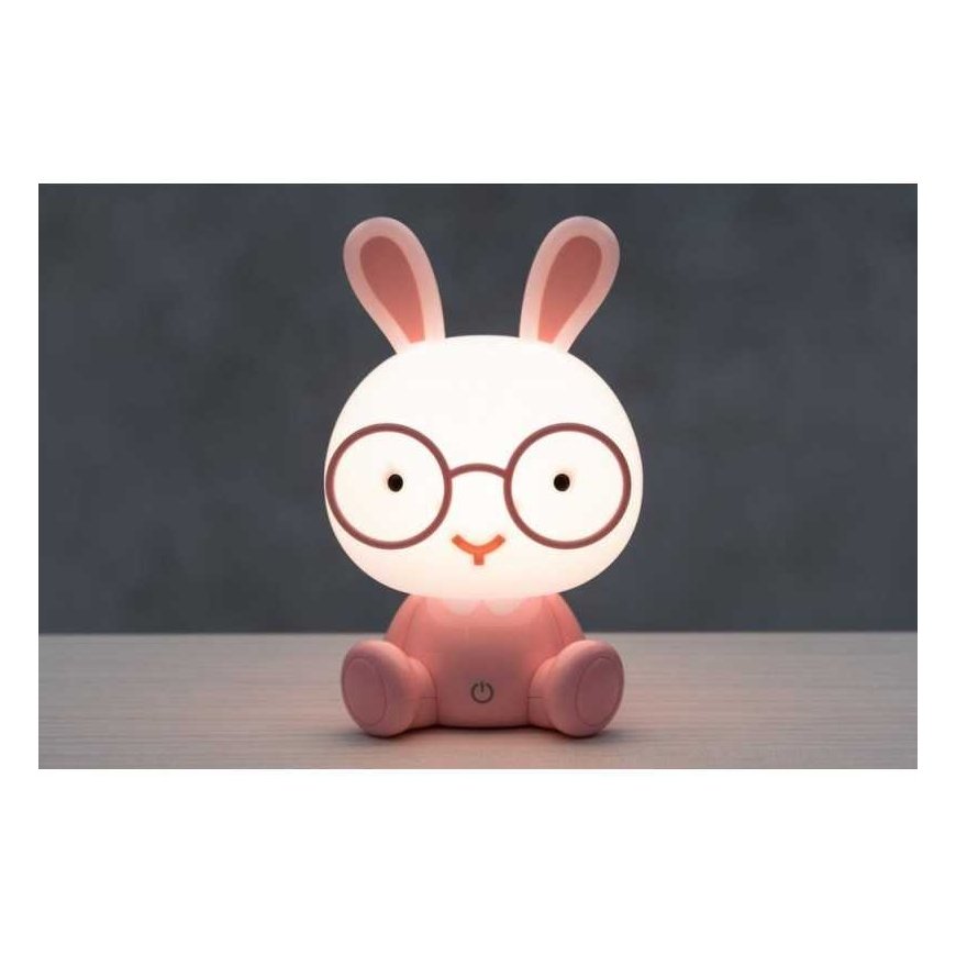 Dimmable Table lamp "Touch rabbit", pink