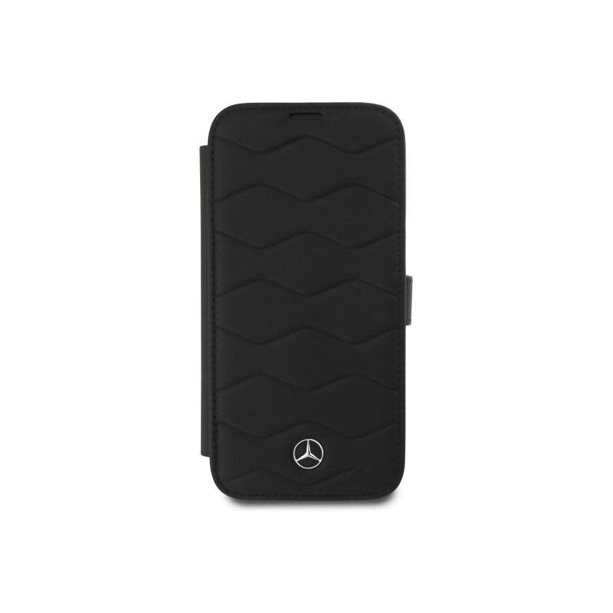 Case Mercedes MEHCP16X23RWRSK iPhone 16 Pro Max 6.9" black/black hardcase MB Waves Leather – 3