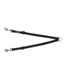 Leash - Trixie Premium couple, XS-S: 40-70 cm|10 mm, black.