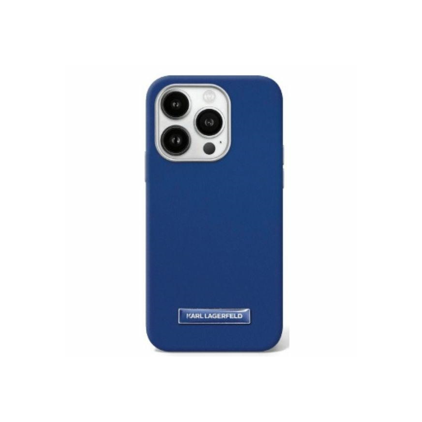 Dėklas Karl Lagerfeld KLHMP16LPGMSRPB iPhone 16 Pro 6.3" mėlyna/mėlynas hardcase FW Metal Plate MagSafe